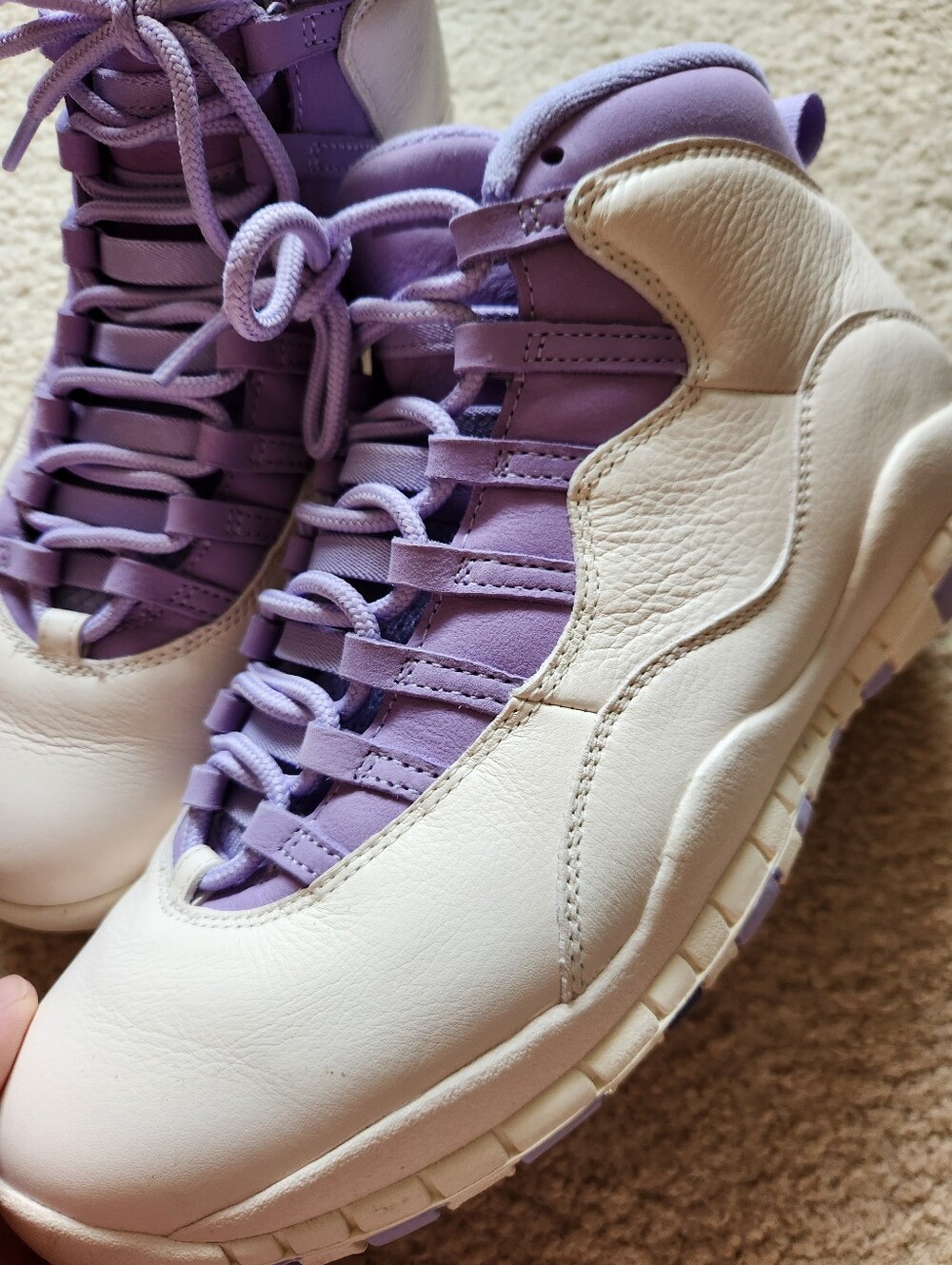 Women's Jordan Retro 10 Hydrangeas Size 12 Men's 10.5 - Picture 3 of 8